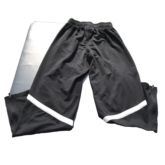 Under Armour Women Sweat Warm Up Pants Black Zip Bottom W/ Trojan Logo Small - Picture 7 of 7